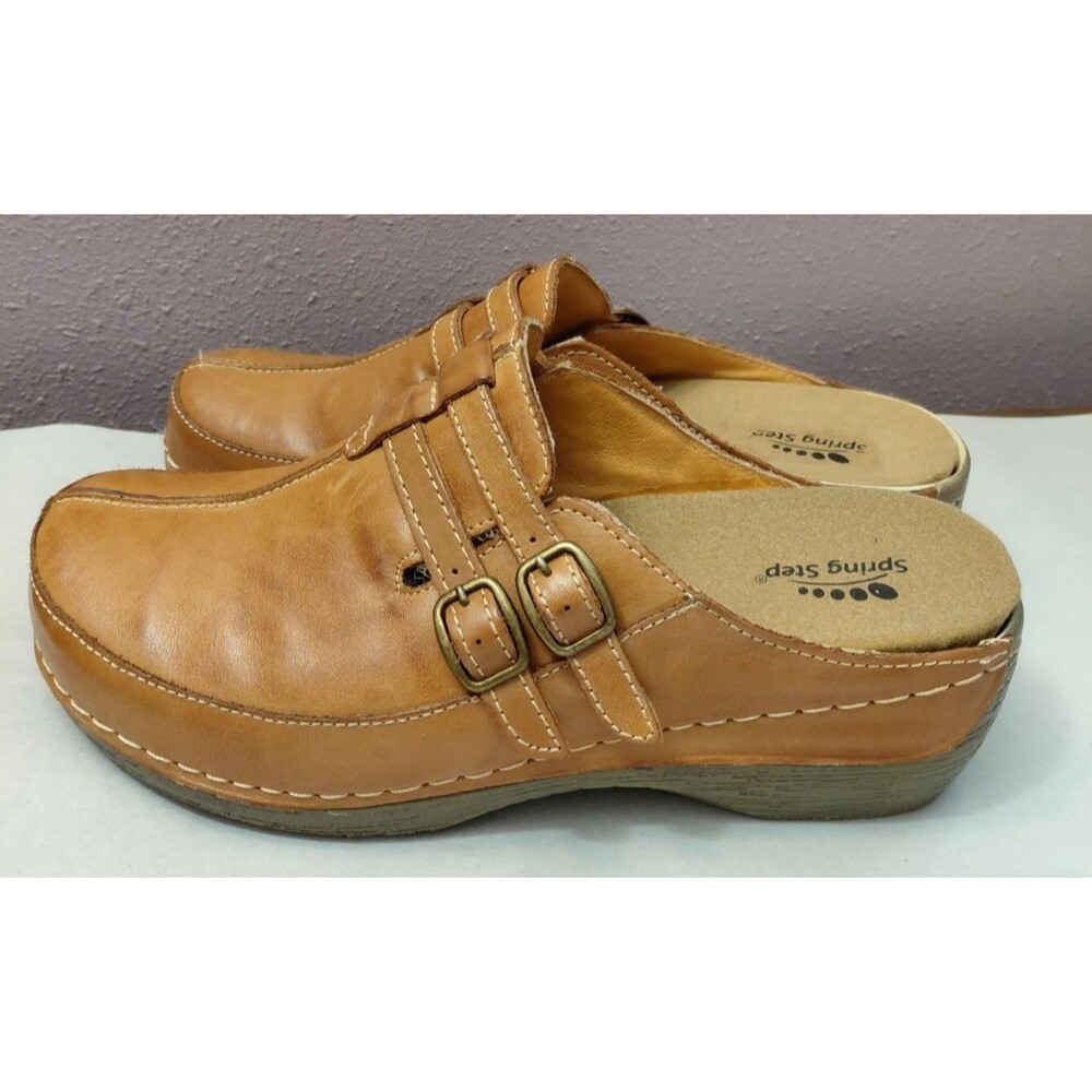 Spring Step Happy MBR Slip On Clog Shoes Women's EUR 39 US 8.5 Camel - Picture 3 of 10
